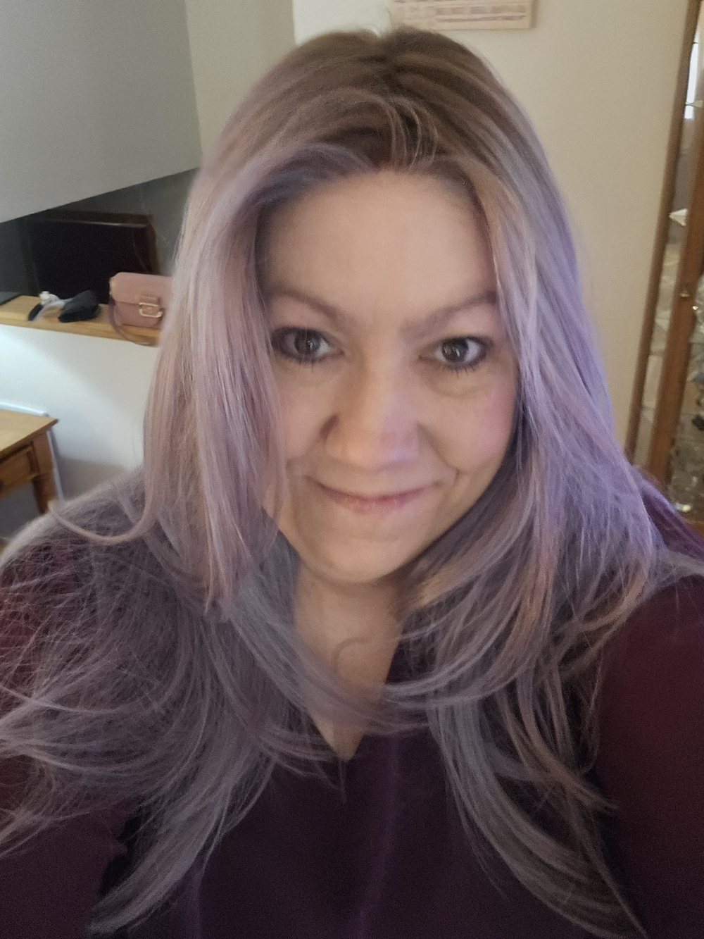 Styles By Soma Lavender Brunette Long Layered Women's Wig - Natural Wave - Picture 3 of 6